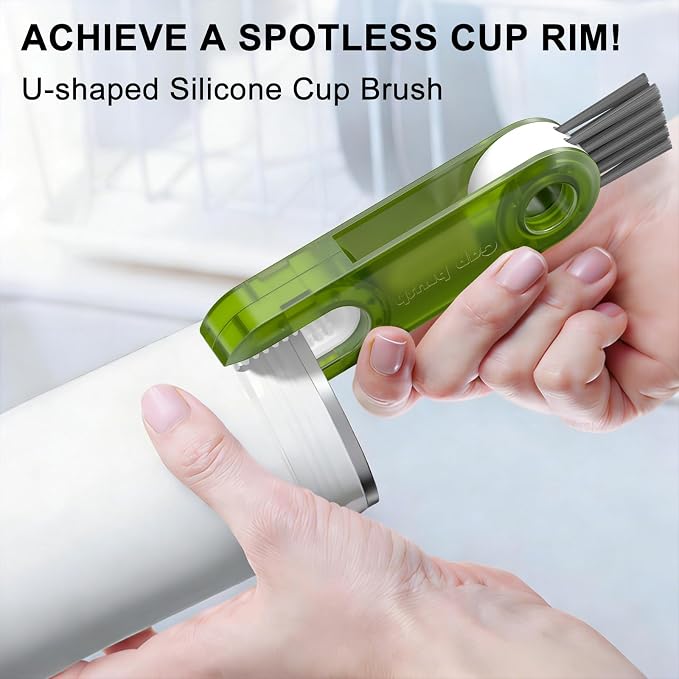 3 in 1 Cup Lid Gap Cleaning Brush Set, Mutipurpose Tiny Cup Holder Cleaner - Image 5