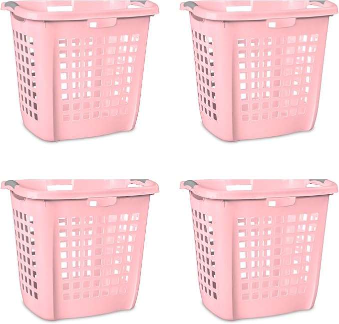 Sterilite 4-Pack Ultra Easy Carry Laundry Basket, Plastic Clothes Hamper Bin - Image 7