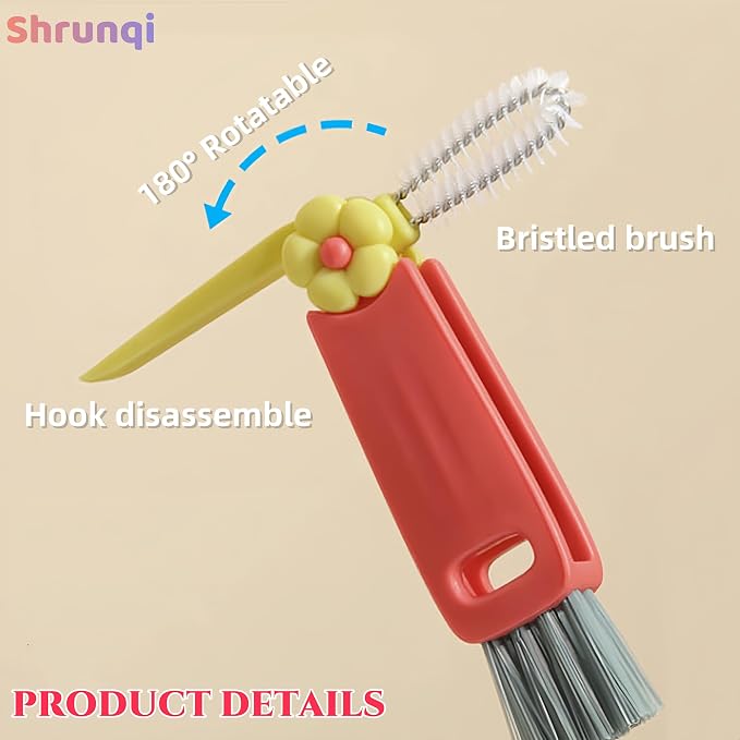 3 in 1 Bottle Cleaning Brush Set, Home Kitchen Crevice Cleaning Tools, Cute - Image 4