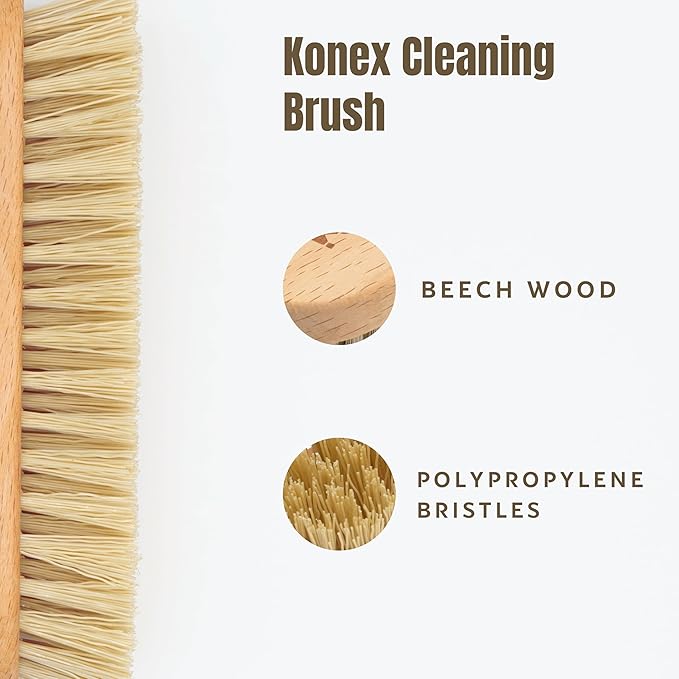 KONEX Nylon Fiber Economy Utility Cleaning Hand Brush | Heavy Duty Hand-Held - Image 3