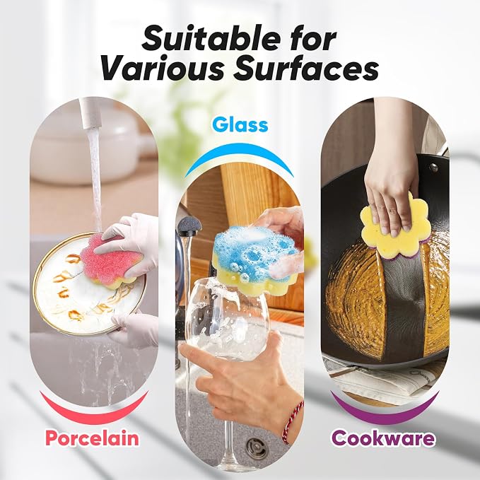 LAUNDRYLUX Scrub Sponge, Dual-Sided Temperature-Responsive Scrubber | - Image 5