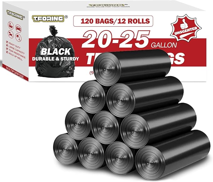 20-25 Gallon Trash Bags Unscented, Plastic Can Liners, Fit 75 by TFORING%C2%AE