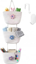 Hanging Basket, Over Door Organizer, 3 -Tier Wall Basket by WYCOROY