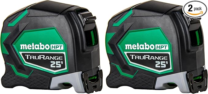 Metabo HPT 25 Ft Tape Measure, 17-Ft Reach & 14-Ft Standout, Wire Belt Clip and by Unknown