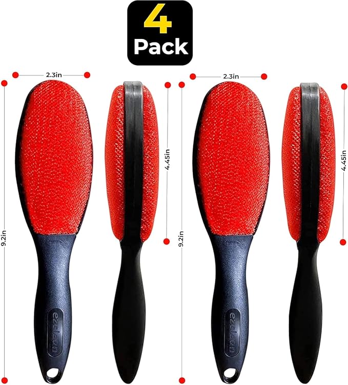 4-Pack Red Color Velvet Lint Brush - Image 2