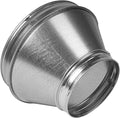12"" to 5"" Inch Round Duct Reducer - Galvanized Steel Pipe Increaser - Coupling for Round Duct Ventilation Systems - Heating & Cooling, HVAC, Gray