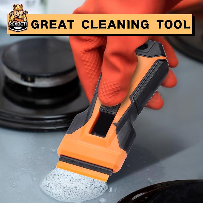 REXBETI Razor Blade Scraper Tool, 2 Pack Windows, Glass Stovetop Scraper | 14 - Image 3