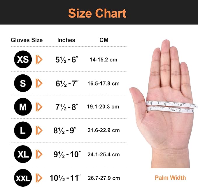 TitanFlex Heavy Duty Industrial Orange Nitrile Gloves, Gloves Disposable Latex - Image 7