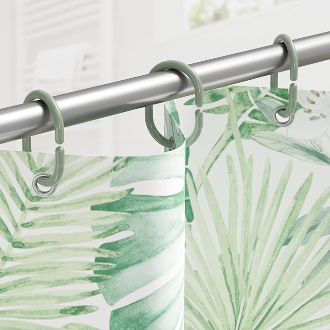 Amazer Shower Curtain Hooks Rings, Plastic Shower Curtain Hooks - Image 5