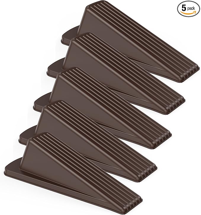 Crosize 5 Pack Door Stoppers for Bottom of Door, Rubber Door Stops | Premium by Crosize