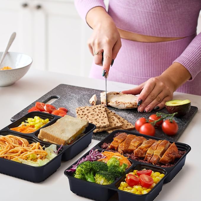 Glotoch 3-Compartment Meal Prep Containers - Image 2