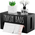 DRASTAR Trash Bag Dispenser, Trash Bag Holder Wall Mount, Wooden Trash Bag by EnhanceYourDailyLife