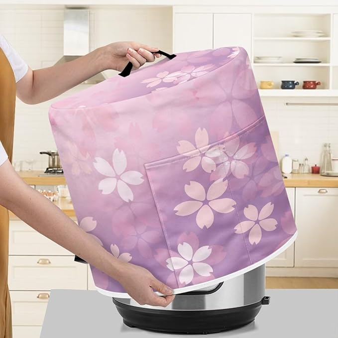 Cherry Blossoms Dust Cover Instant Pot Heavy Duty Waterproof Dust Pressure Cooker Cover Case for Instant Pot Pressure Cooker Instant Pot Appliance Covers Pressure Cooker Size L