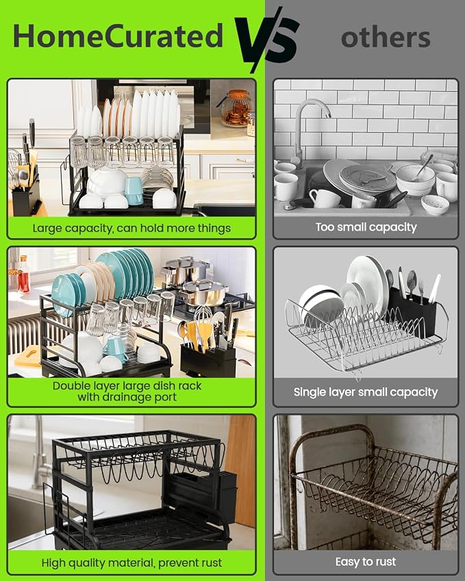 2-Tier Foldable Dish Drying Rack - Image 8