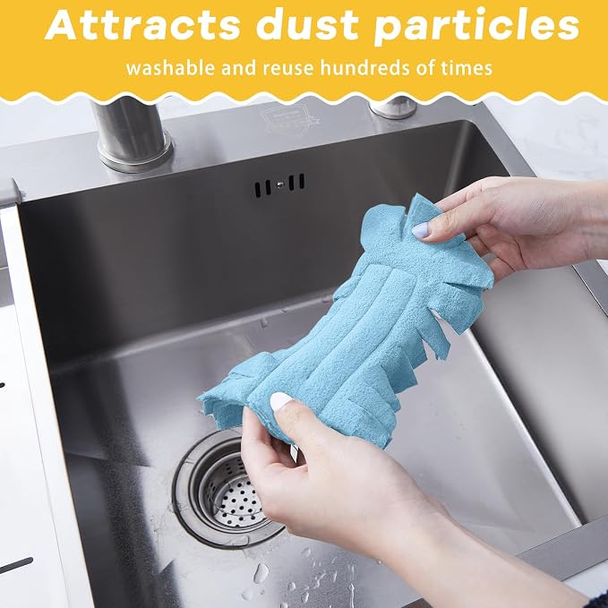 Zubebe 12 Pcs Reusable Duster Refills Fleece - Image 5