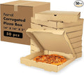 Karat Pizza Boxes 14" x 14" x 2" [50 Pack] Kraft Corrugated Boxes | Ventilated, Grease-Resistant, Durable for Pizza, Catering or Shipping Use