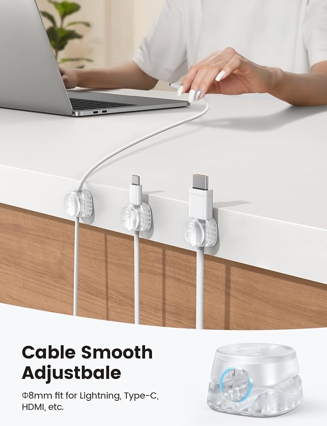 Lamicall 6 Pack Cord Organizer, Office Desk Accessories, School Home Workspace - Image 5
