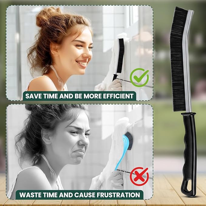 Crevice Cleaning Brush Set 3Pcs Hard Bristle Tools - Image 9