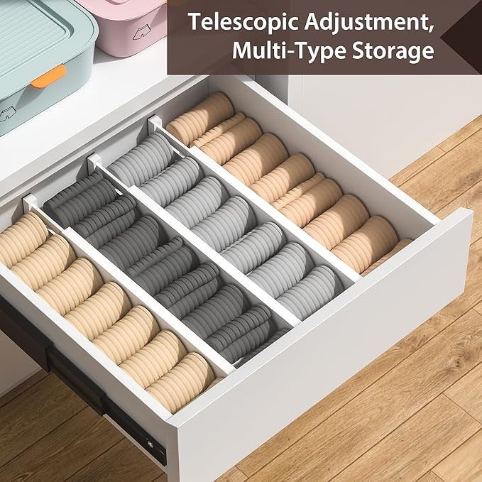 4 PCS Drawer Divider, Expandable Separators - Image 5