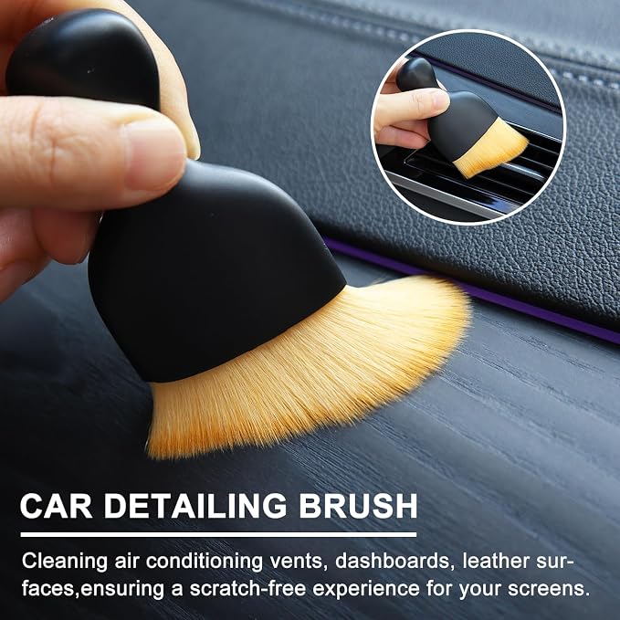 3 Pack Exquisite Microfiber Duster Brush, Car Interior Cleaning Tool, Small - Image 3