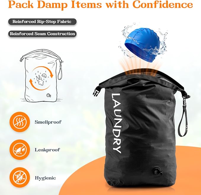 Compression Laundry Bag, Waterproof Travel Storage - Image 3