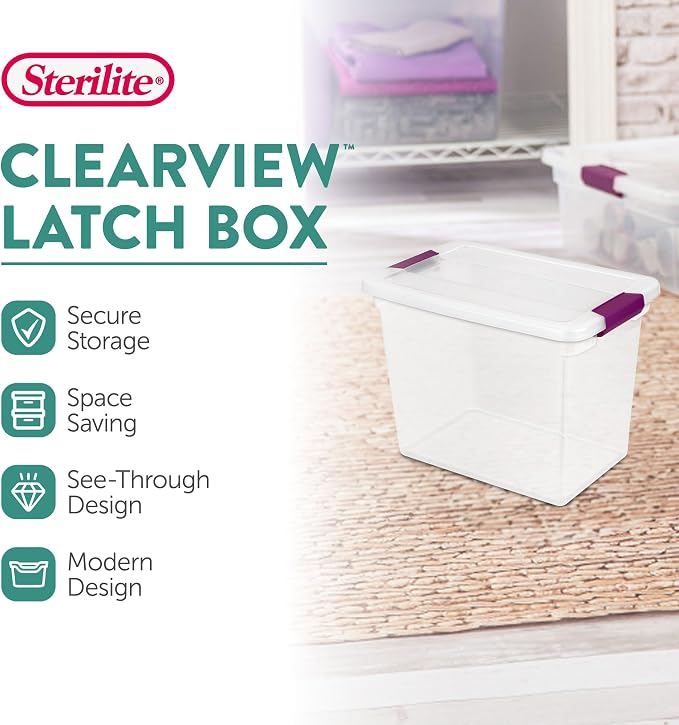 Sterilite ClearView Latch Boxes, Storage Bins - Image 3