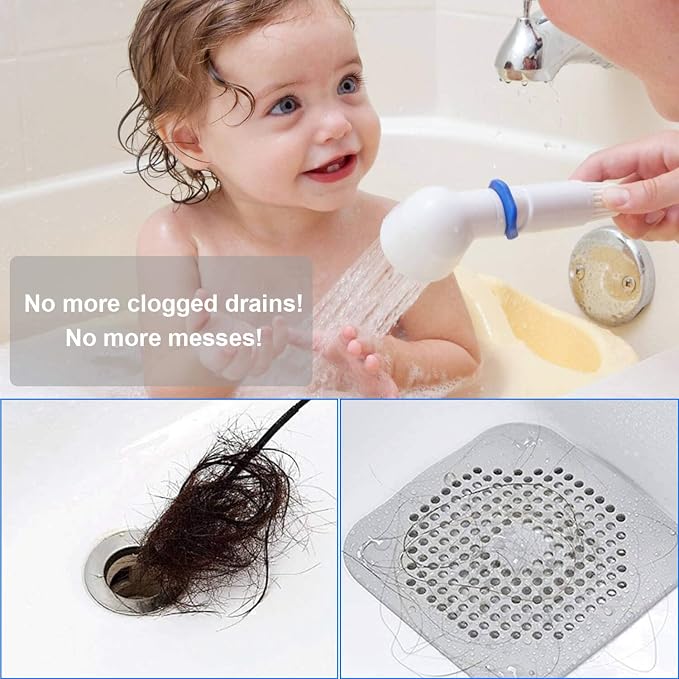 Drain Hair Catcher 2 Packs, Shower/Bathtub Drain Cover, Silicone Hair Catcher - Image 6