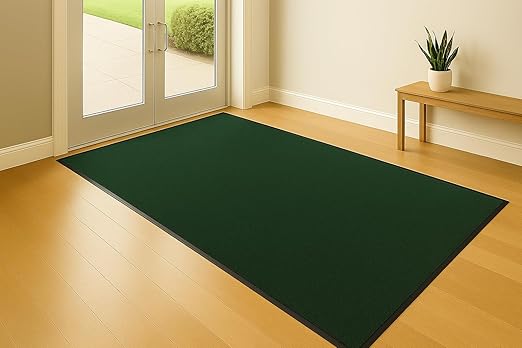 Guardian Platinum Series Indoor Wiper Floor Mat, Rubber with Nylon Carpet, 6'x11', Green