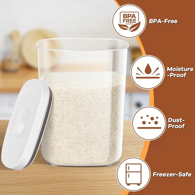 TBMAXS Airtight Rice Container 20 Lbs, Dry Food Holder - Image 6