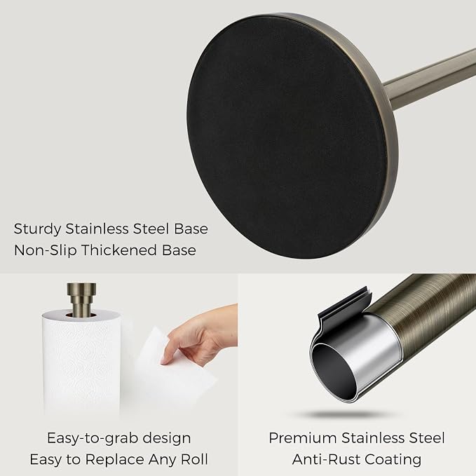 Paper Towel Holder Countertop, Freestanding Paper Towel Stand - Image 6