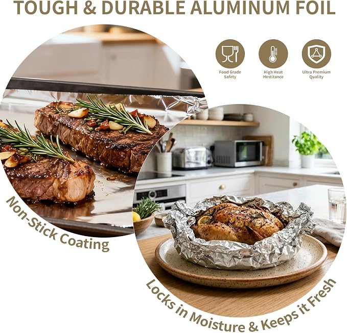 Aluminum Foil Sheets, Hot Dog or Sandwich Wrap, Food Storage, Restaurant - Image 4