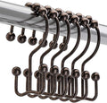 Titanker Shower Curtain Hooks Rings, Rust-Resistant Metal Double Glide Shower by Titanker