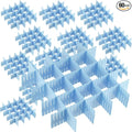 JOIKIT 60 PCS Blue Plastic DIY Grid Drawer Dividers, Adjustable Organizer by JOIKIT