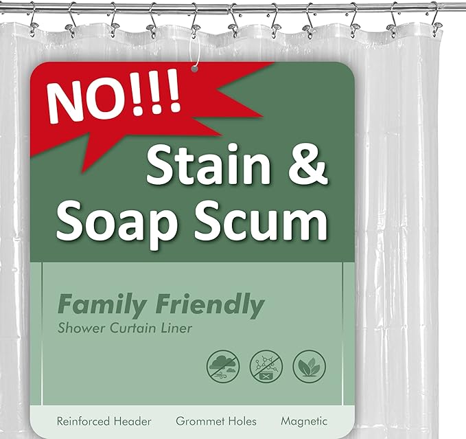 Barossa Design Oeko-tex Certified Shower Curtain Liner Standard Size - Image 2