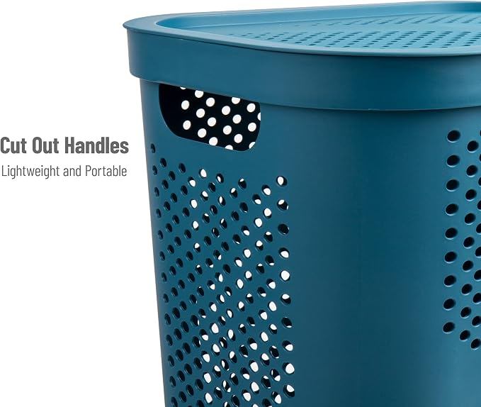 Mind Reader 60L Slim Laundry Hamper, Clothes Basket, Ventilated - Image 4