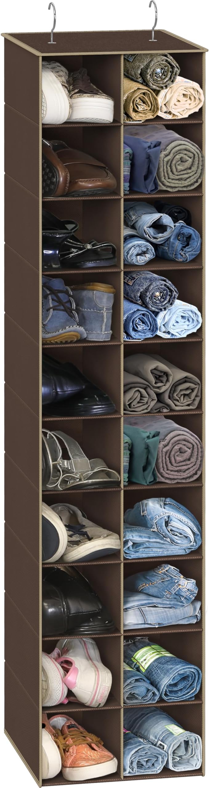 Simple Houseware 20 Section Shelves Hanging Shoes Organizer, 10 Tier, Holds Up by SimpleHouseware