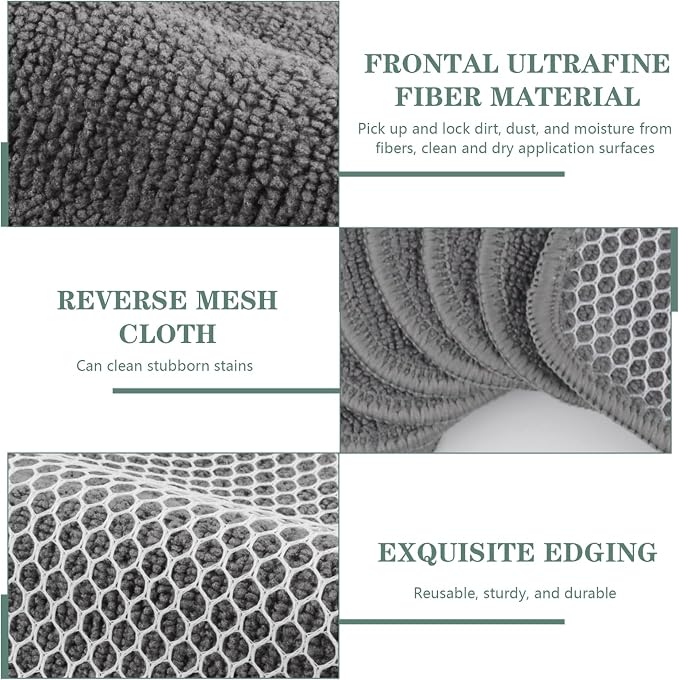 SINLAND Dish Cloth for Washing Dishes Kitchen Washcloth Cleaning Cloth - Image 4