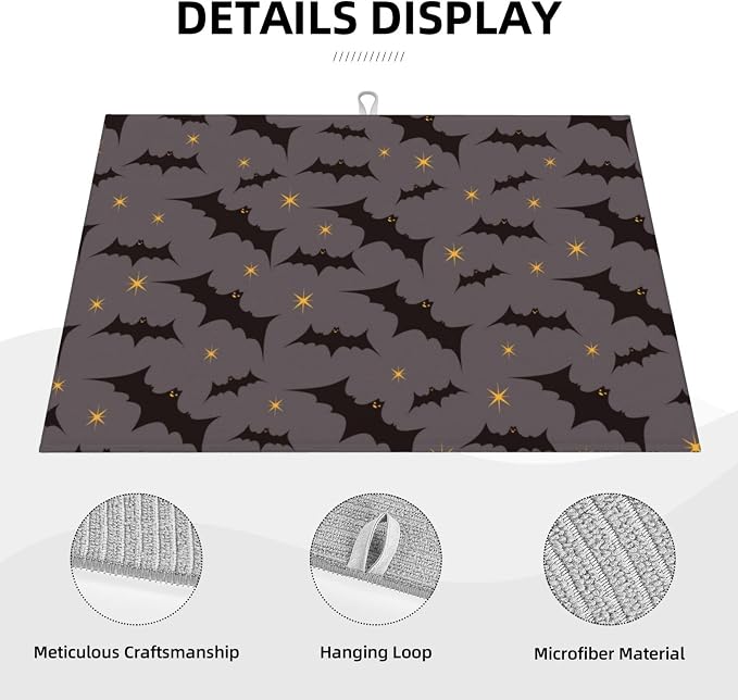 Star Bats Witchy Dish Drying Mat - Image 3