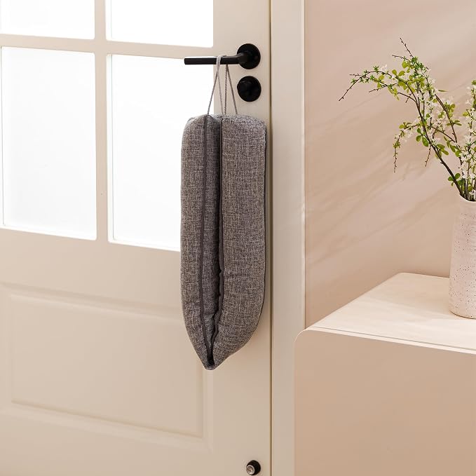 Sunolga Linen Door Draft Stopper, Removable Washable Cover, Blocks Hot and Cold - Image 6