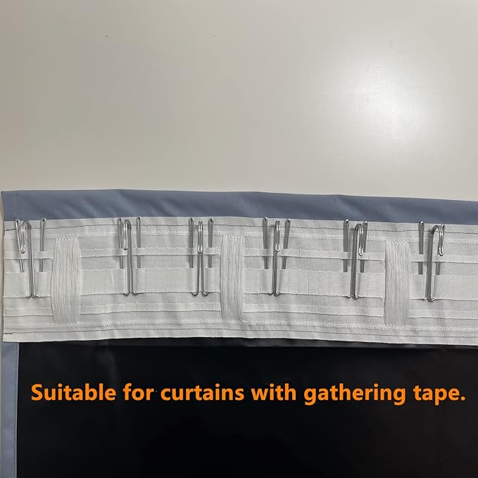 60 pcs Stainless Steel Curtain Hooks Drapery W Shape Hook Stainless Curtain - Image 5