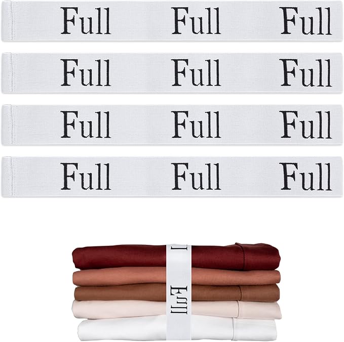 4PCS Bed Sheet Organizer Bands, Storage Labels and Sheet Keepers by QoeCycth