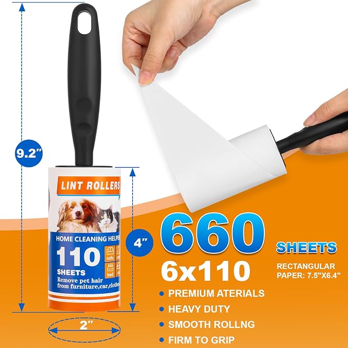 Lint Roller, Extra Sticky, 660 Sheets - Image 2