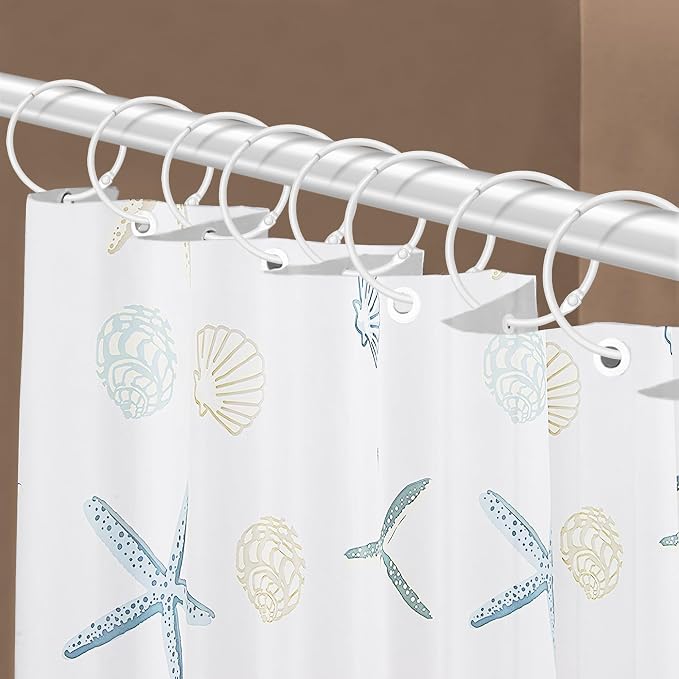 Shower Curtain Hooks Rings, Glide Smoothly Round Shower Rings - Image 2