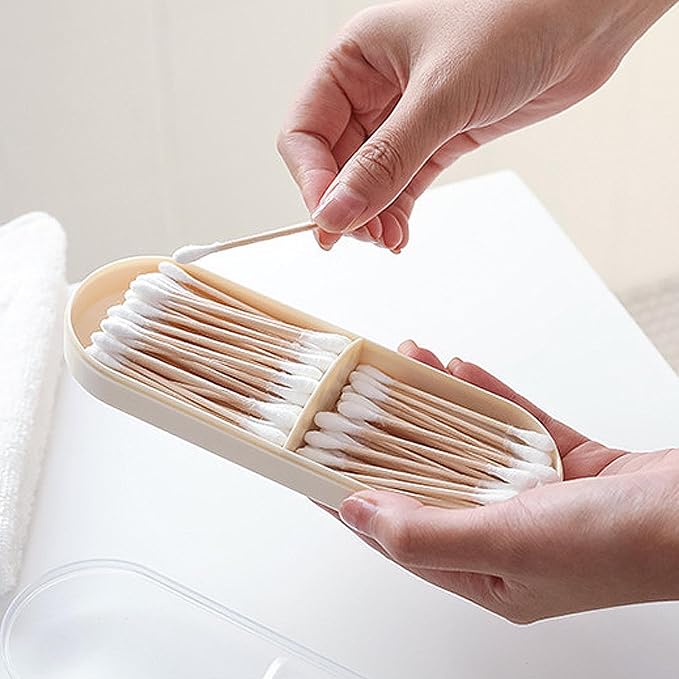 Adorila Travel Cotton Swab & Round Holder, 2 Pack - Image 5
