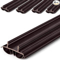 Pushglossy 4 Pcs 36" Kerf Door Sweep Double Bubble Kerf Brown | 1-3/4" Wide by Pushglossy