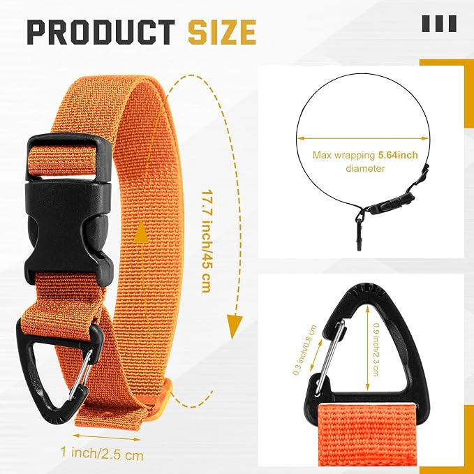 12 Pack Adjustable Extension Cord Holder Straps, Heavy Duty Triangle Clips - Image 2