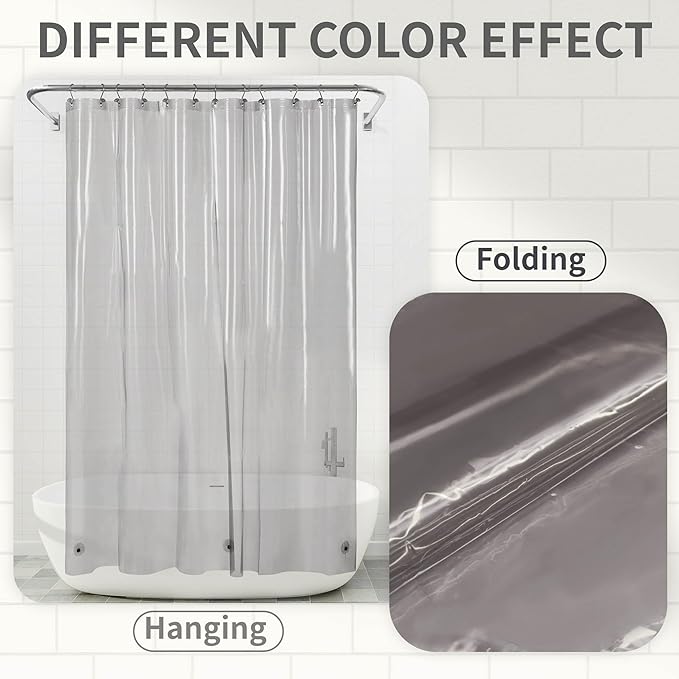 Barossa Design Clear Black Stall Shower Curtain Liner 36x 72 - Image 2