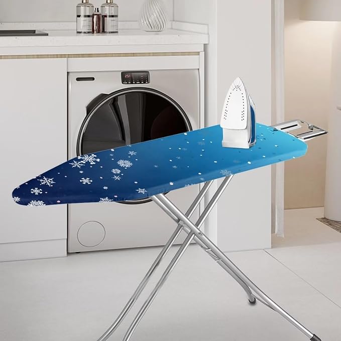 Blue Snowflake Ironing Board Cover Table Top Home Decoration Heavy Duty Padded - Image 2