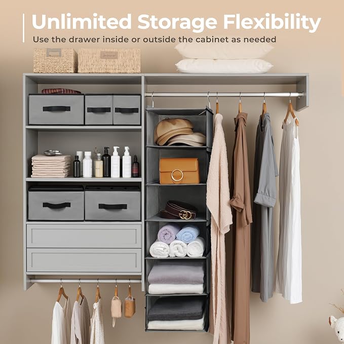 GRANNY SAYS Hanging Closet Organizer, 5 Drawers, 6 Shelves, 6 Pockets, 6 - Image 6