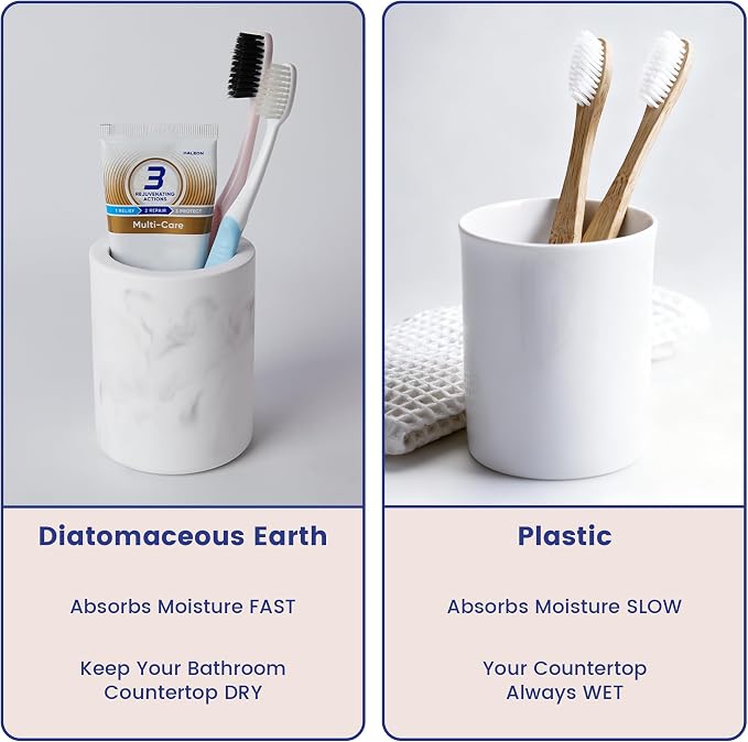 Drying Stone Toothbrush Holder, Diatomite Toothbrush Holders - Image 9
